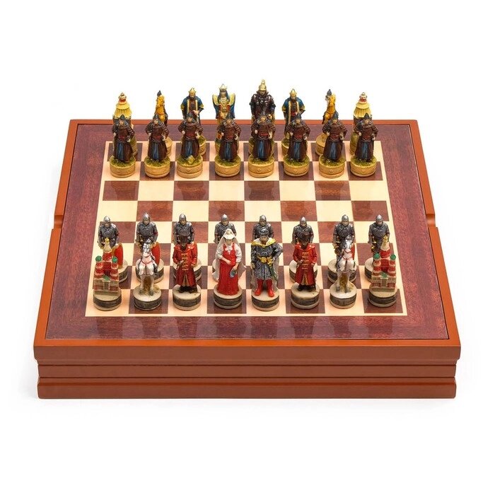 Шахматы сувенирные "Монгольское иго" (доска 36х36х6 см, h=8 см, h=6 см) от компании Интернет-гипермаркет «MOLL» - фото 1