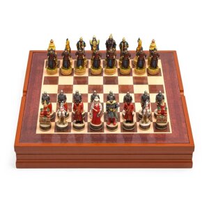 Шахматы сувенирные "Монгольское иго"доска 36х36х6 см, h=8 см, h=6 см)