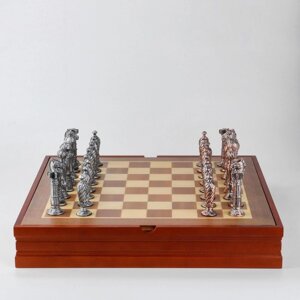 Шахматы сувенирные "Рыцарские"доска 36х36х6 см, h=8.5 см, h=5.7 см)