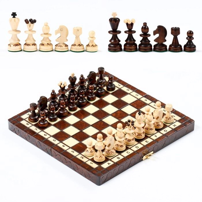 Шахматы "Жемчуг", 28 х 28 см, король h=6.5 см, пешка h-3 см от компании Интернет-гипермаркет «MOLL» - фото 1