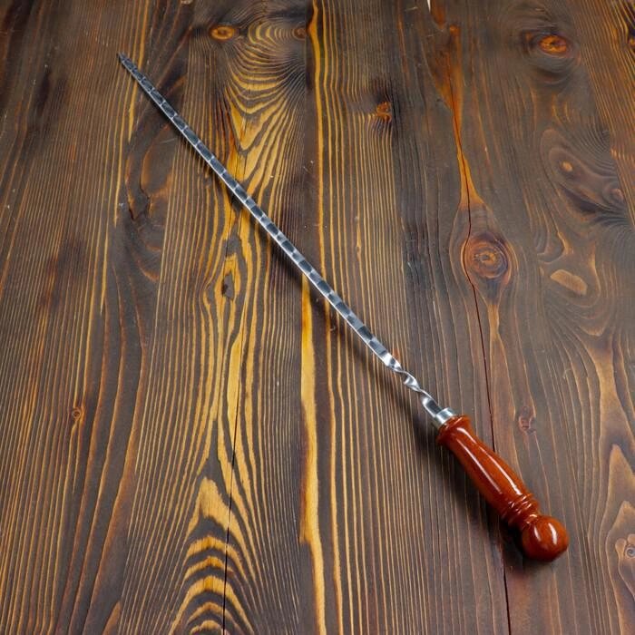 Шампур узбекский для шашлыка с деревянной ручкой 50см от компании Интернет-гипермаркет «MOLL» - фото 1