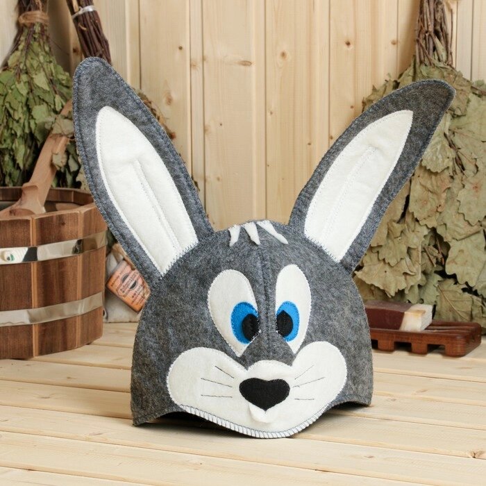 Шапка для бани модельная "Кролик" от компании Интернет-гипермаркет «MOLL» - фото 1