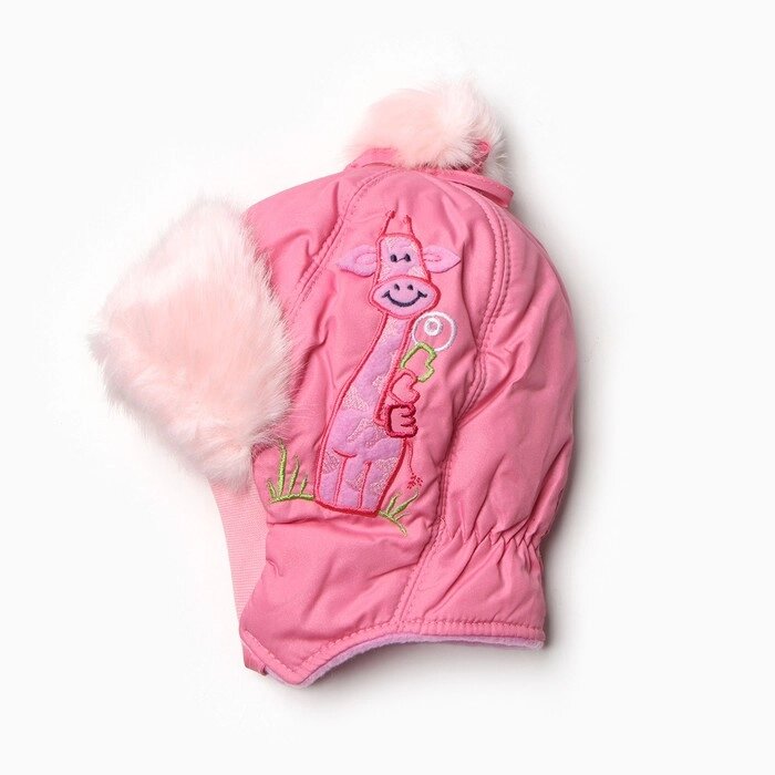 Шапка "Лиана" для девочки, цвет розовый/светло-розовый, размер 46 от компании Интернет-гипермаркет «MOLL» - фото 1