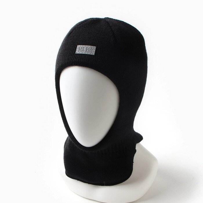 Шапка-шлем детский, цвет черный, размер 50-52 от компании Интернет-гипермаркет «MOLL» - фото 1