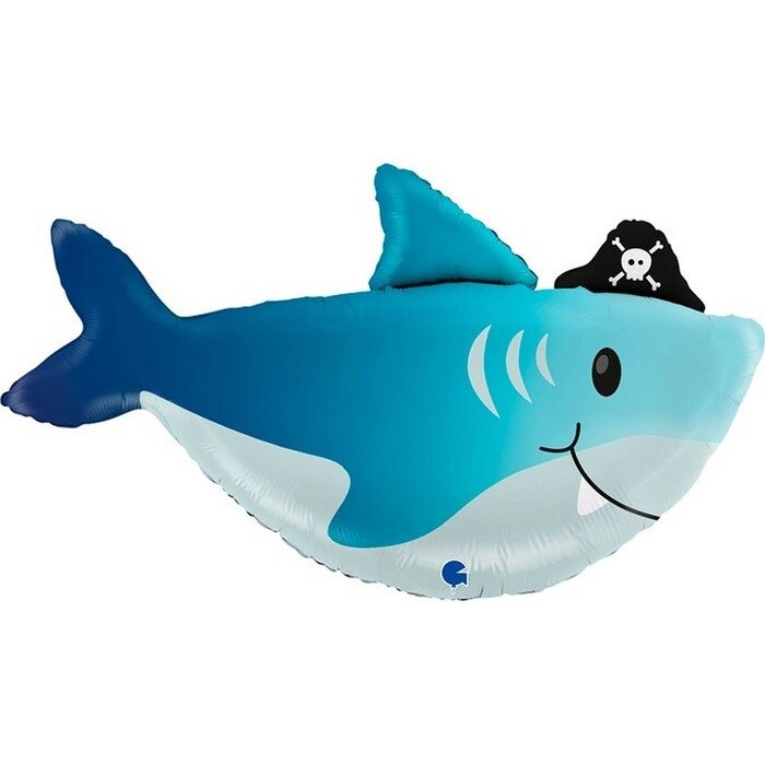 Шар фольгированный 29" фигура "Акула пират" от компании Интернет-гипермаркет «MOLL» - фото 1