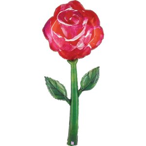 Шар фольгированный 64" фигура "Цветок, Роза"
