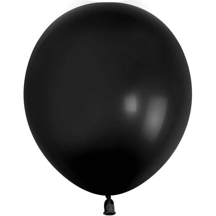 Шар латексный 10" черный, пастель, набор 100 шт. от компании Интернет-гипермаркет «MOLL» - фото 1