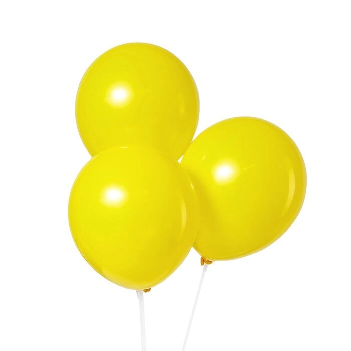Шар латексный 10", пастель, набор 100 шт., цвет жёлтый от компании Интернет-гипермаркет «MOLL» - фото 1