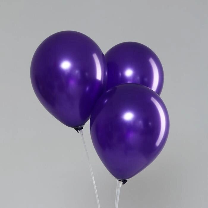 Шар латексный 10", перламутровый, набор 100 шт, цвет фиолетовый от компании Интернет-гипермаркет «MOLL» - фото 1