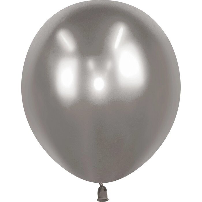 Шар латексный 10" серебро, хром, набор 50 шт. от компании Интернет-гипермаркет «MOLL» - фото 1