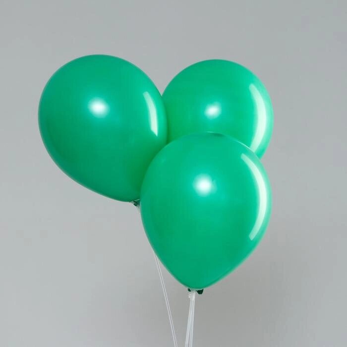 Шар латексный 10", стандарт, набор 100 шт, цвет зеленый от компании Интернет-гипермаркет «MOLL» - фото 1