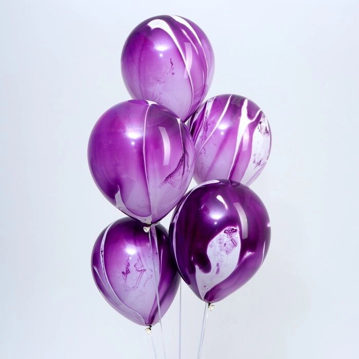 Шар латексный 12" "Агат фиолетовый", набор 25 шт. от компании Интернет-гипермаркет «MOLL» - фото 1