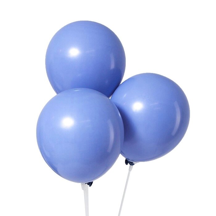 Шар латексный 12" "Макарун", набор 100 шт., цвет синий от компании Интернет-гипермаркет «MOLL» - фото 1