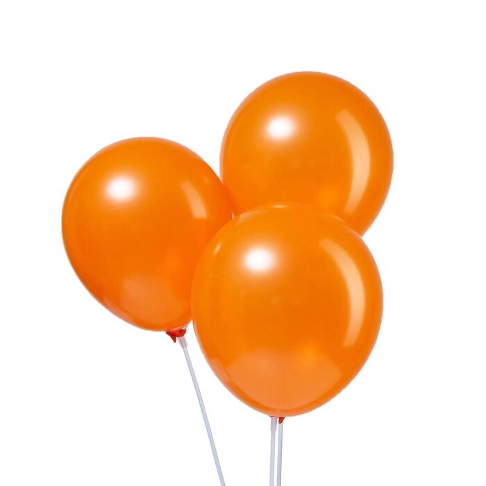 Шар латексный 12", металл, набор 100 шт., цвет оранжевый от компании Интернет-гипермаркет «MOLL» - фото 1