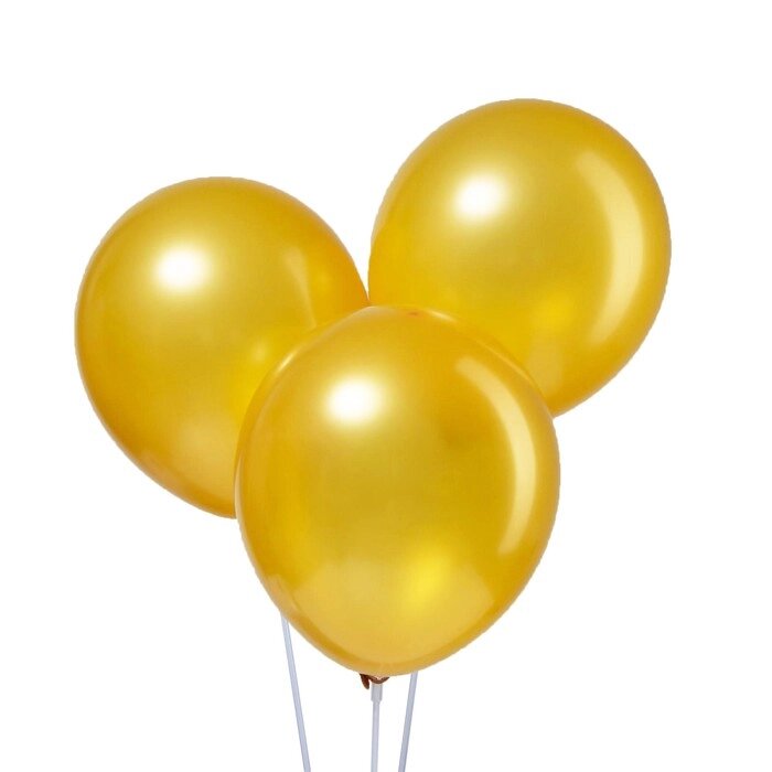 Шар латексный 12", металл, набор 100 шт., цвет золотой от компании Интернет-гипермаркет «MOLL» - фото 1