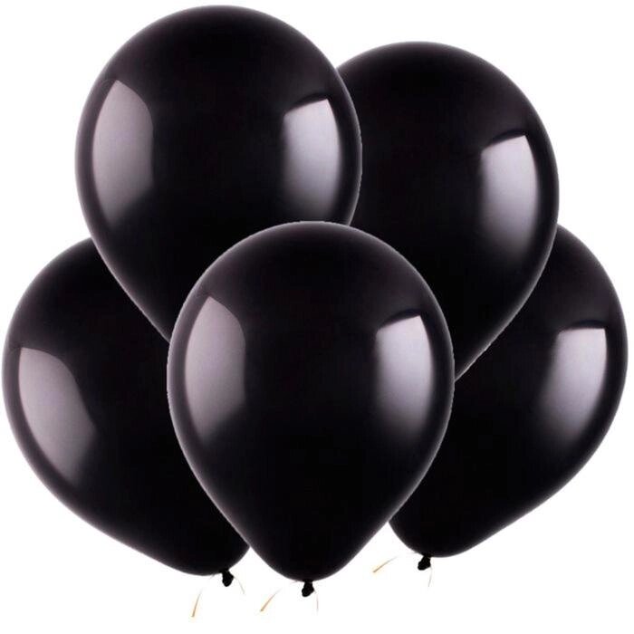 Шар латексный 12", пастель, набор 100 шт., цвет чёрный от компании Интернет-гипермаркет «MOLL» - фото 1
