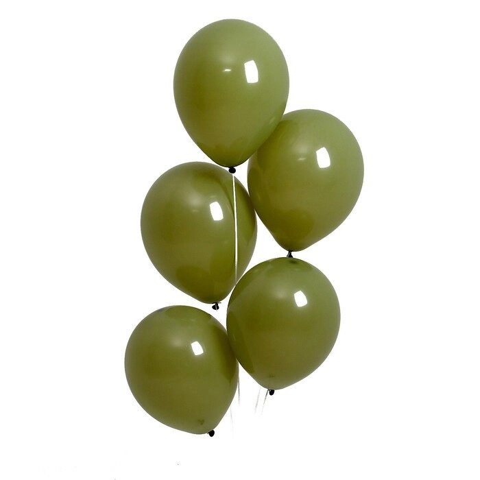 Шар латексный 12“, пастель, набор 100 шт, цвет зеленый авокадо ( avocado green) от компании Интернет-гипермаркет «MOLL» - фото 1