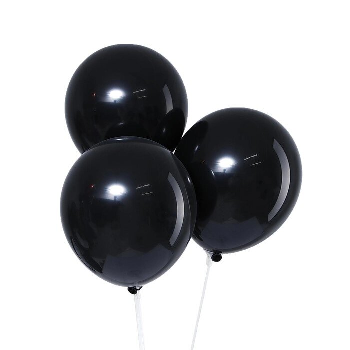 Шар латексный 12", пастель, набор 50 шт., цвет чёрный от компании Интернет-гипермаркет «MOLL» - фото 1