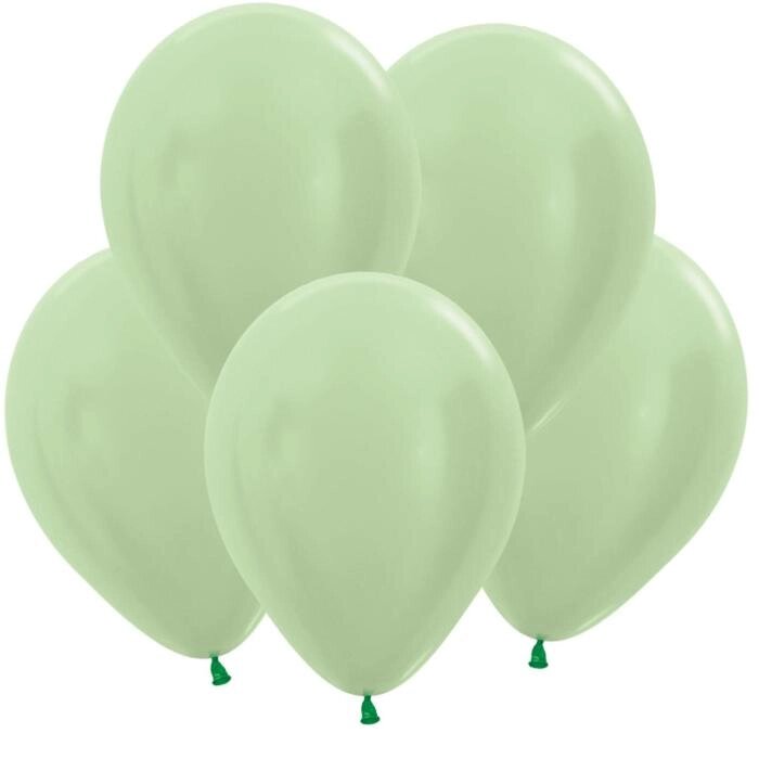 Шар латексный 12" перламутр, светло-зелёный, набор 50 шт. от компании Интернет-гипермаркет «MOLL» - фото 1