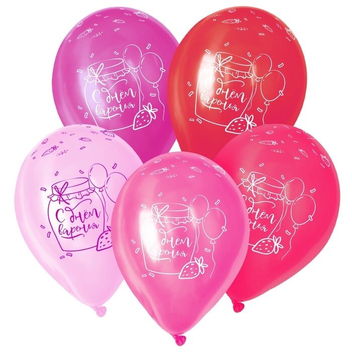 Шар латексный  12" "С Днем рождения, сладости ", пастель, набор 25 шт., цвет фукс, роз, крас   542822 от компании Интернет-гипермаркет «MOLL» - фото 1
