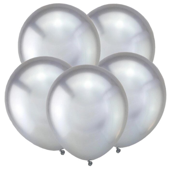 Шар латексный 18" "Зеркальные шары", хром серебро, набор 25 шт. от компании Интернет-гипермаркет «MOLL» - фото 1