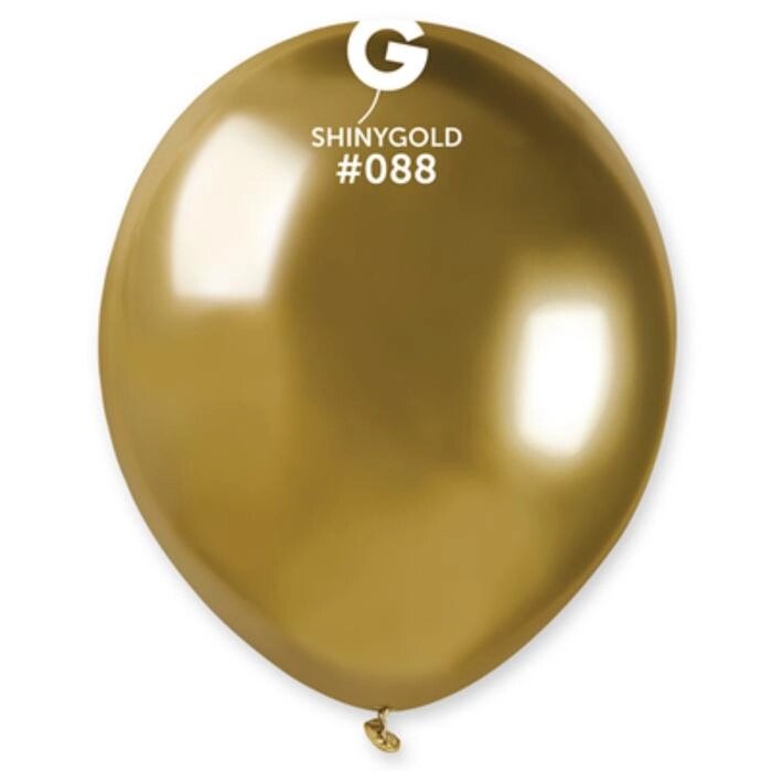 Шар латексный 5", хром Shiny, водные бомбочки, золото, набор 100 шт. от компании Интернет-гипермаркет «MOLL» - фото 1