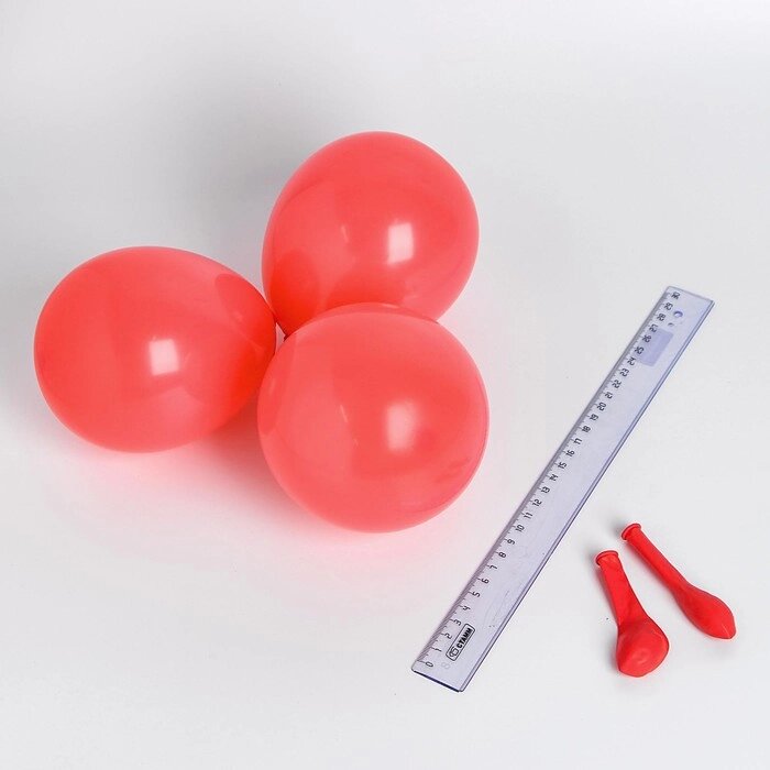 Шар латексный 5" "Макарун", набор 100 шт., водные бомбочки, цвет красный от компании Интернет-гипермаркет «MOLL» - фото 1