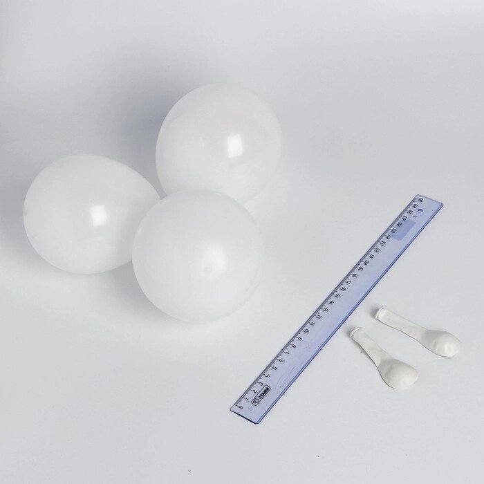 Шар латексный 5", пастель, набор 100 шт., водные бомбочки, цвет белый от компании Интернет-гипермаркет «MOLL» - фото 1
