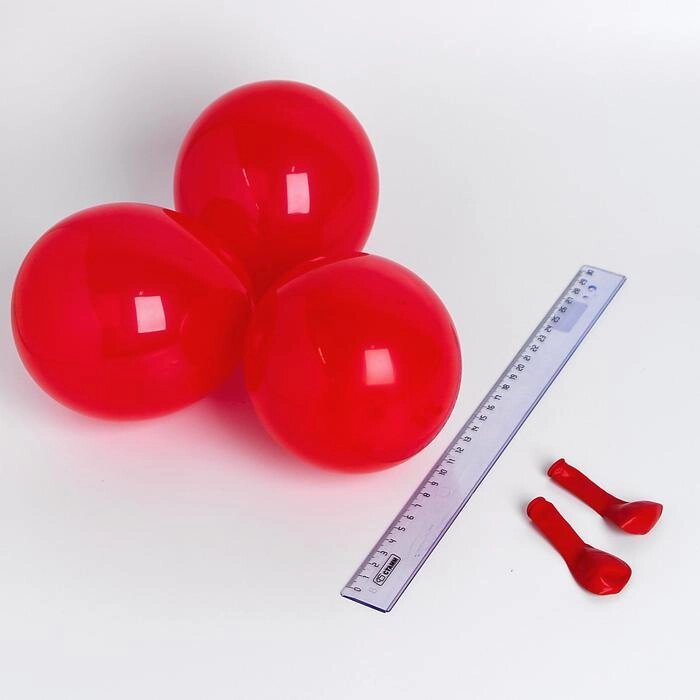 Шар латексный 5", пастель, набор 100 шт., водные бомбочки, цвет красный от компании Интернет-гипермаркет «MOLL» - фото 1