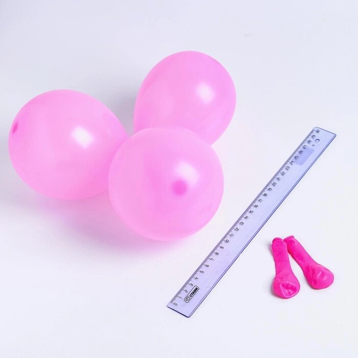 Шар латексный 5", пастель, набор 100 шт., водные бомбочки, цвет розовый от компании Интернет-гипермаркет «MOLL» - фото 1