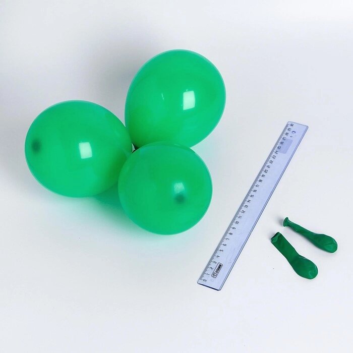 Шар латексный 5", пастель, набор 100 шт., водные бомбочки, цвет зелёный от компании Интернет-гипермаркет «MOLL» - фото 1