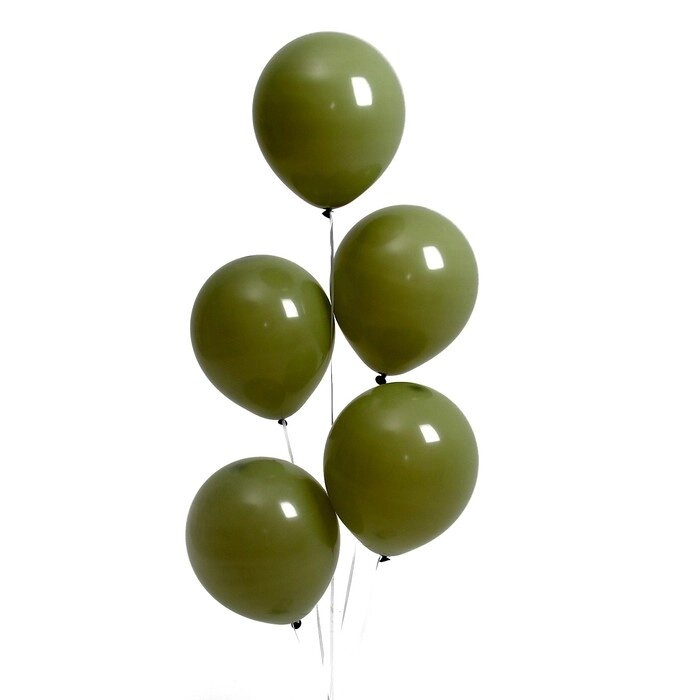 Шар латексный 9“, пастель, набор 100 шт, цвет зеленый авокадо ( avocado green) от компании Интернет-гипермаркет «MOLL» - фото 1