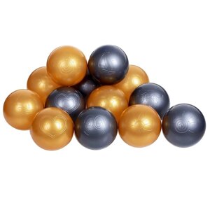 Шарики для сухого бассейна "Перламутровые", диаметр шара 7,5 см, набор 100 штук, цвет металлик