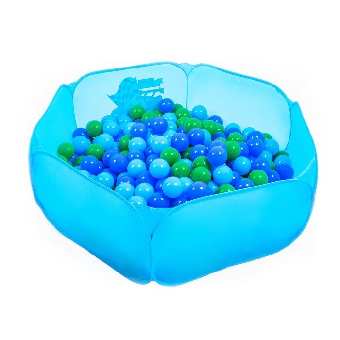 Шарики для сухого бассейна с рисунком, диаметр шара 7,5 см, набор 30 штук, цвет морской от компании Интернет-гипермаркет «MOLL» - фото 1