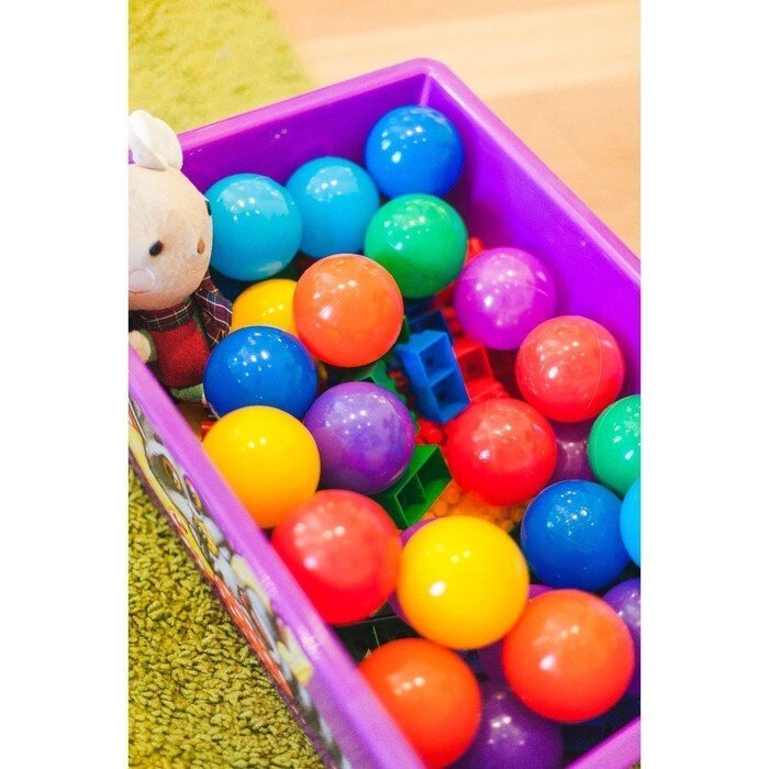 Шарики для сухого бассейна с рисунком, диаметр шара 7,5 см, набор 30 штук, разноцветные от компании Интернет-гипермаркет «MOLL» - фото 1