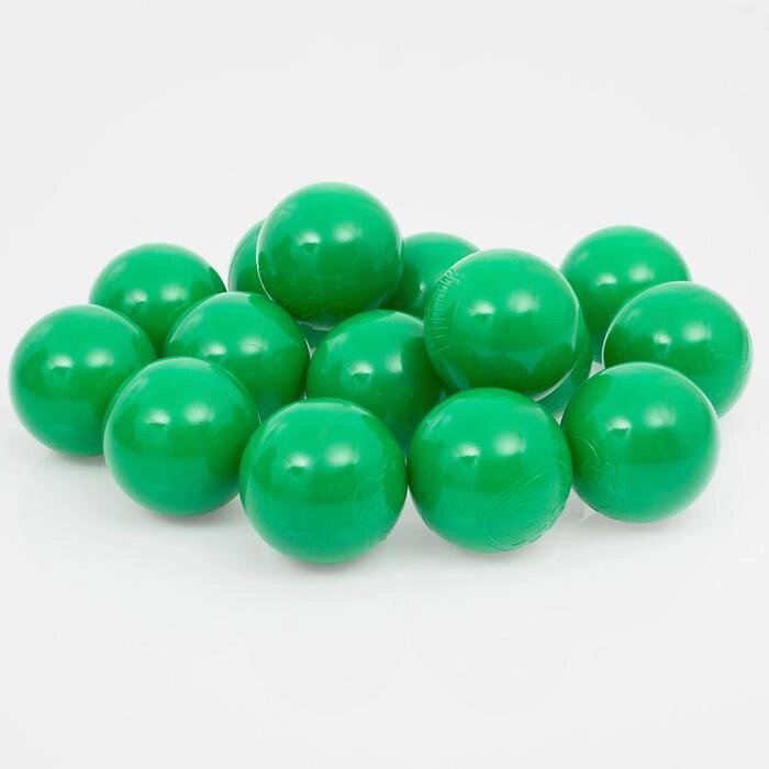 Шарики для сухого бассейна с рисунком, диаметр шара 7,5 см, набор 500 штук, цвет зелёный от компании Интернет-гипермаркет «MOLL» - фото 1