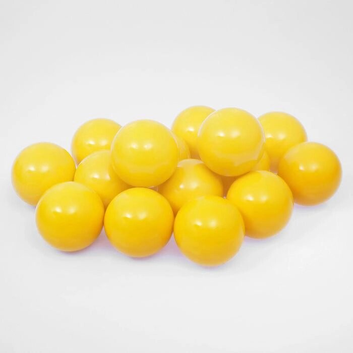 Шарики для сухого бассейна с рисунком, диаметр шара 7,5 см, набор 500 штук, цвет жёлтый от компании Интернет-гипермаркет «MOLL» - фото 1