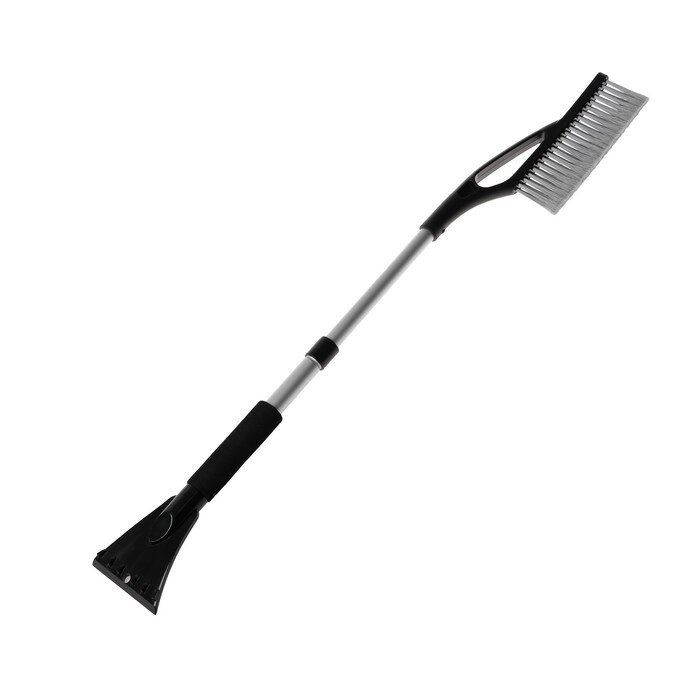 Щетка-сметка TORSO, скребок, телескопическая 69-88 см, мягкая ручка, серый от компании Интернет-гипермаркет «MOLL» - фото 1
