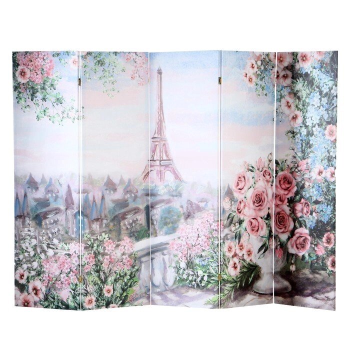 Ширма "Картина маслом. Розы и Париж", 250  160 см от компании Интернет-гипермаркет «MOLL» - фото 1