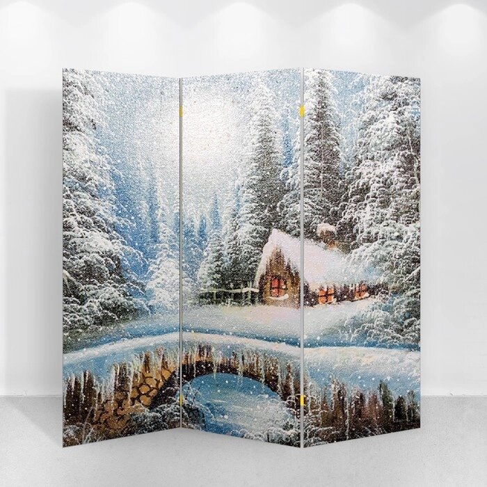 Ширма "Картина маслом. Зимний лес", 160  150 см от компании Интернет-гипермаркет «MOLL» - фото 1