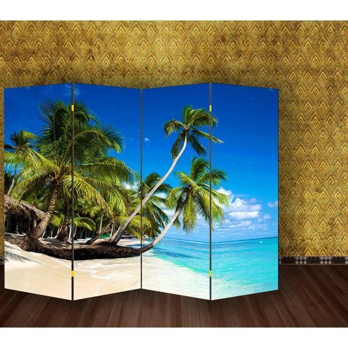 Ширма "Пальмы на пляже", 200  160 см от компании Интернет-гипермаркет «MOLL» - фото 1