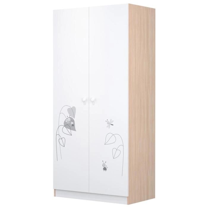 Шкаф French, двухсекционный, 190х89,8х50 см, цвет белый/дуб пастельный от компании Интернет-гипермаркет «MOLL» - фото 1