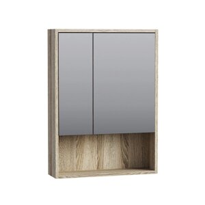 Шкаф-Зеркало Валенсия 55, Дуб сонома светлый, 55 х 75 х 17 см