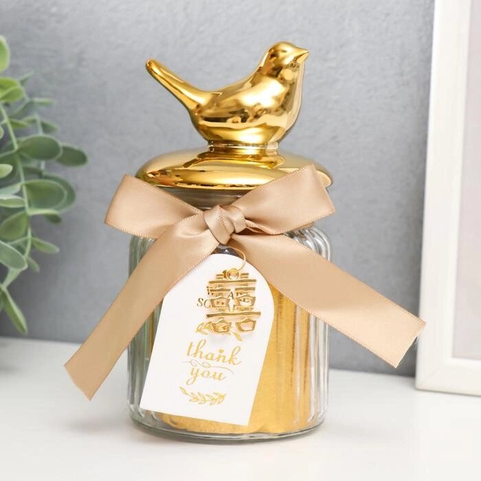 Шкатулка керамика "Золотая птичка" 15х7,5х7,5 см от компании Интернет-гипермаркет «MOLL» - фото 1