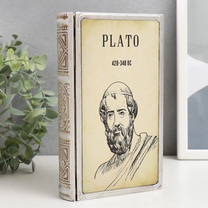 Шкатулка-книга металл, стекло "Платон" 20х12х4 см от компании Интернет-гипермаркет «MOLL» - фото 1