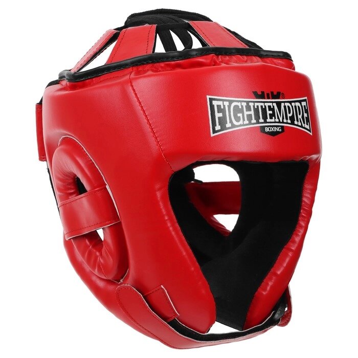 Шлем боксёрский FIGHT EMPIRE, AMATEUR, р. L, цвет красный от компании Интернет-гипермаркет «MOLL» - фото 1