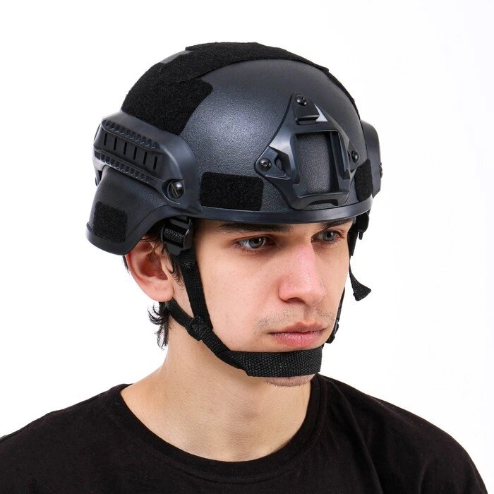 Шлем защитный черный от компании Интернет-гипермаркет «MOLL» - фото 1