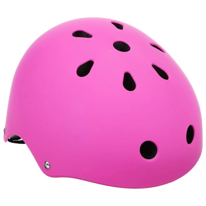 Шлем защитный, детский (обхват 55 см), цвет розовый, без регулировки от компании Интернет-гипермаркет «MOLL» - фото 1