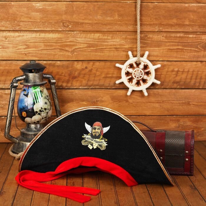 Шляпа пиратская "Морской разбойник", взрослая, р-р. 56-58 от компании Интернет-гипермаркет «MOLL» - фото 1