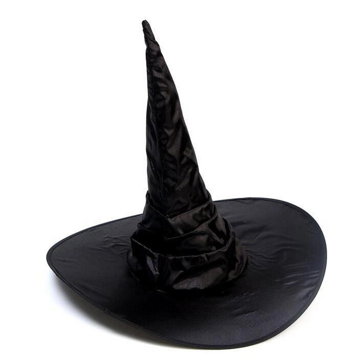 Шляпа Ведьмочки драпированная, блестящая, черная от компании Интернет-гипермаркет «MOLL» - фото 1